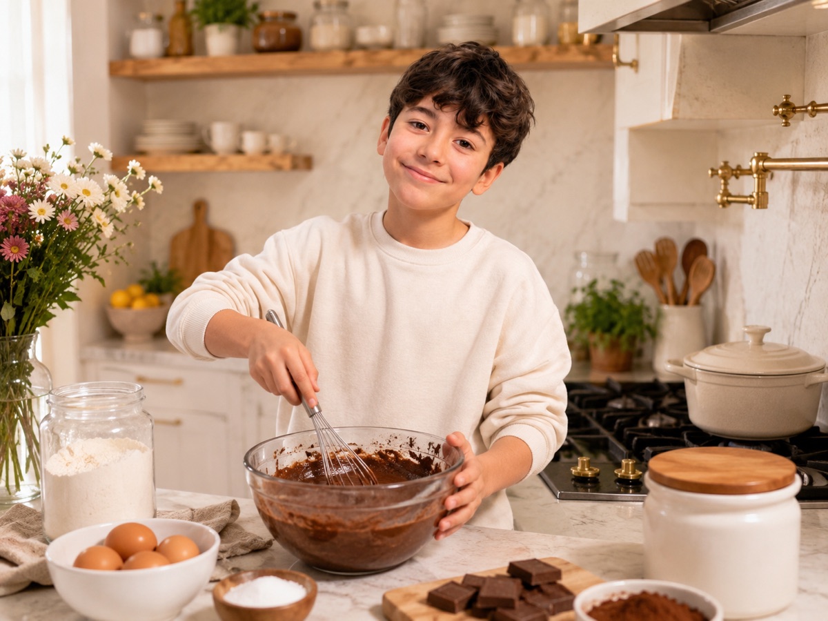 Bambino che cucina