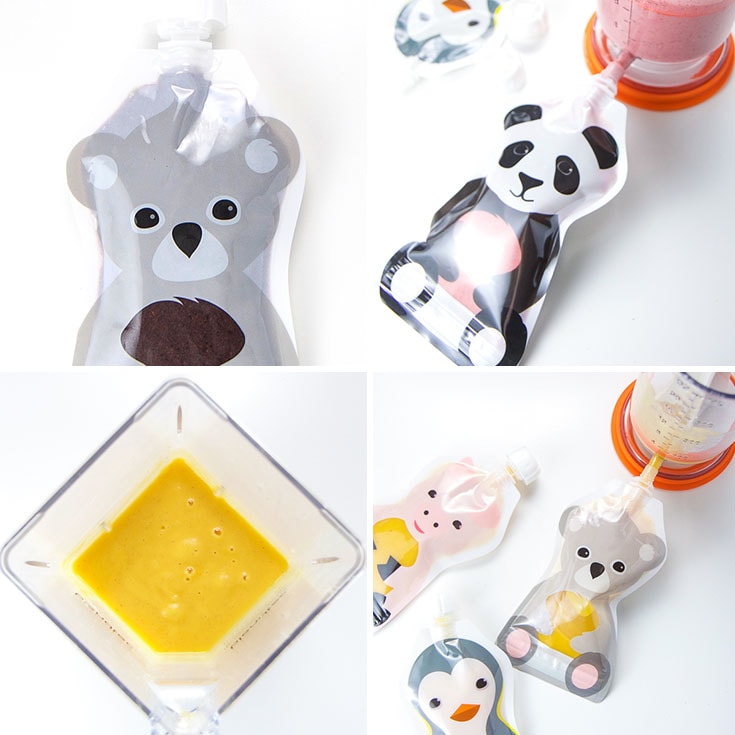 3 ricette per sacchetti da spremere per bambini senza cottura