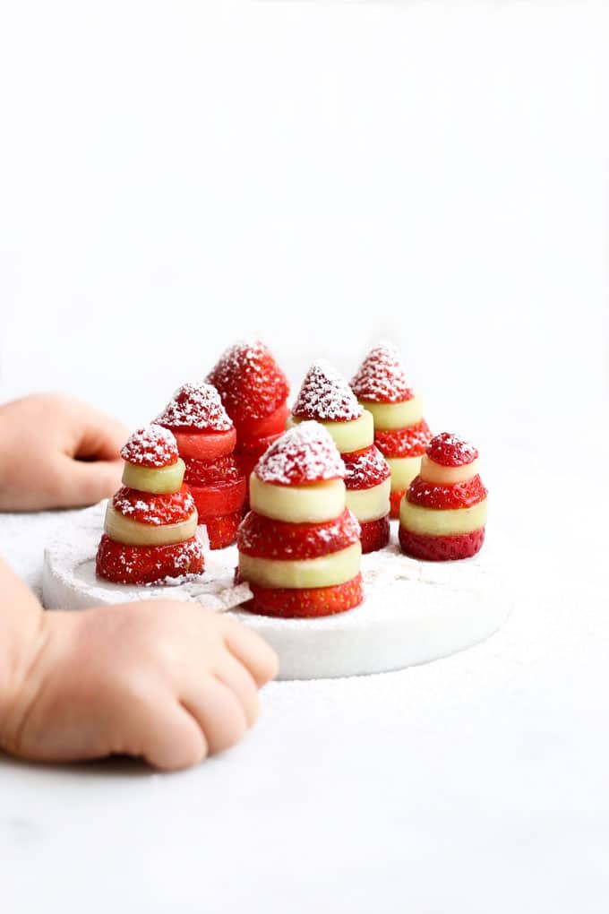 Alberi di Natale di melone e fragole