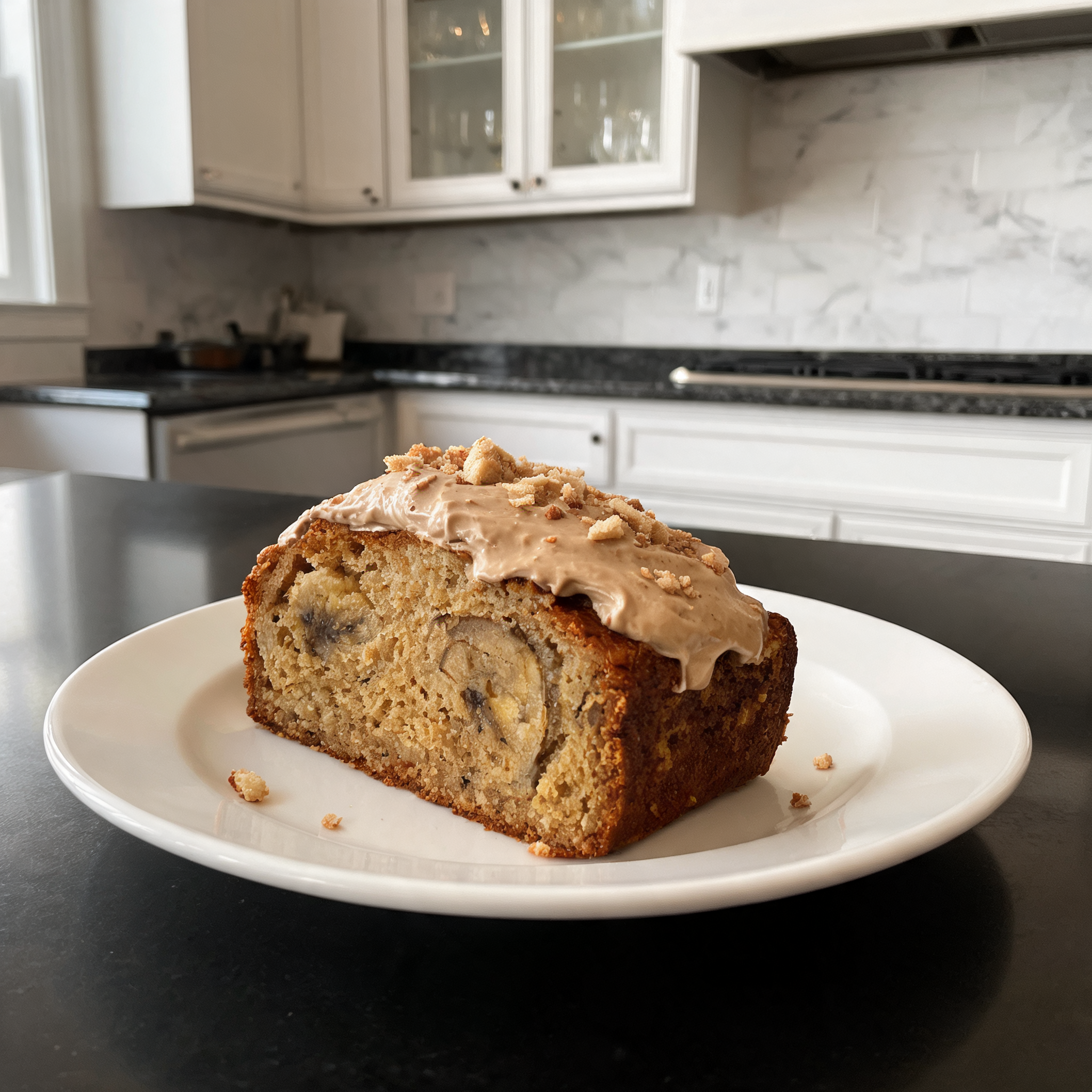 Banana Bread Proteico con Crema di Biscotti - La Ricetta Fit che Ti Farà Impazzire