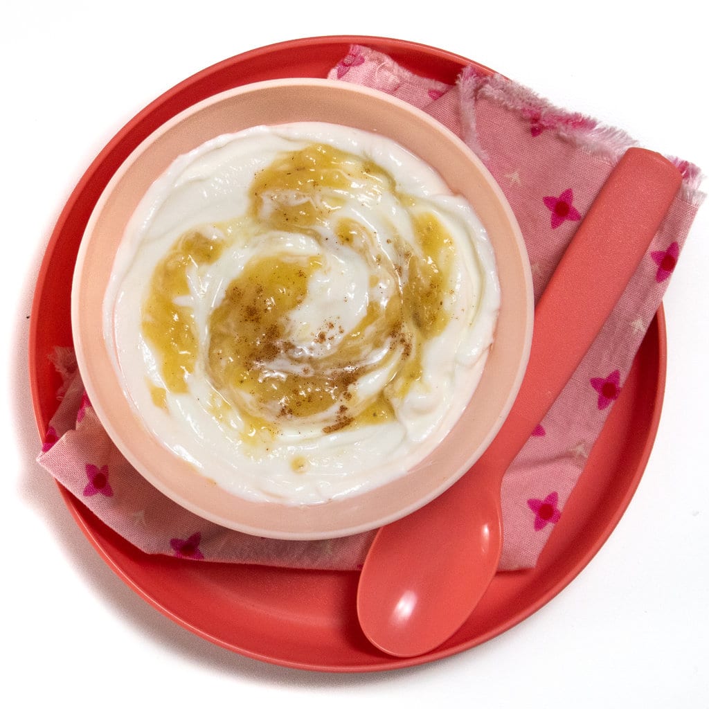 Yogurt banana e cannella in 3 minuti (il preferito di tutti i tempi di mio figlio!)