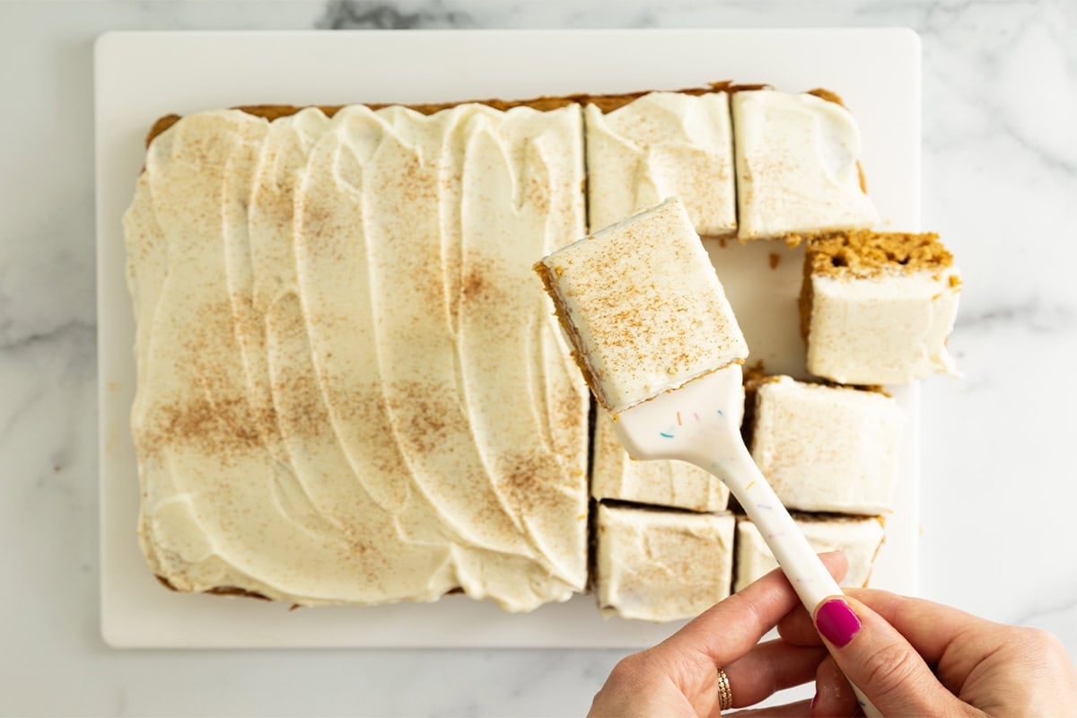 Barrette di zucca con glassa di formaggio cremoso