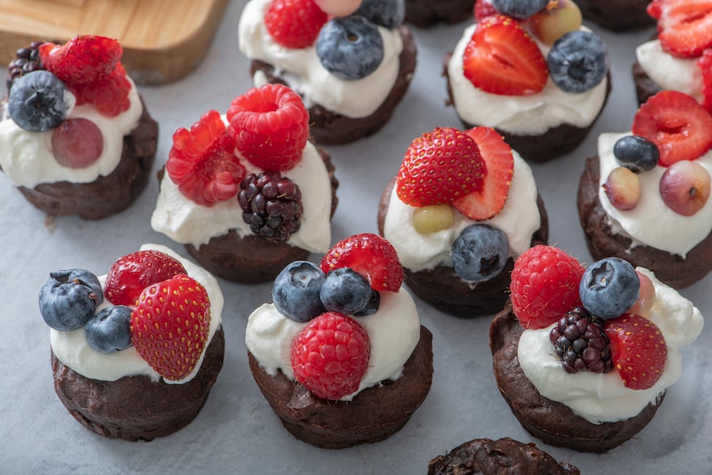 Bocconcini di brownie al doppio cioccolato integrale