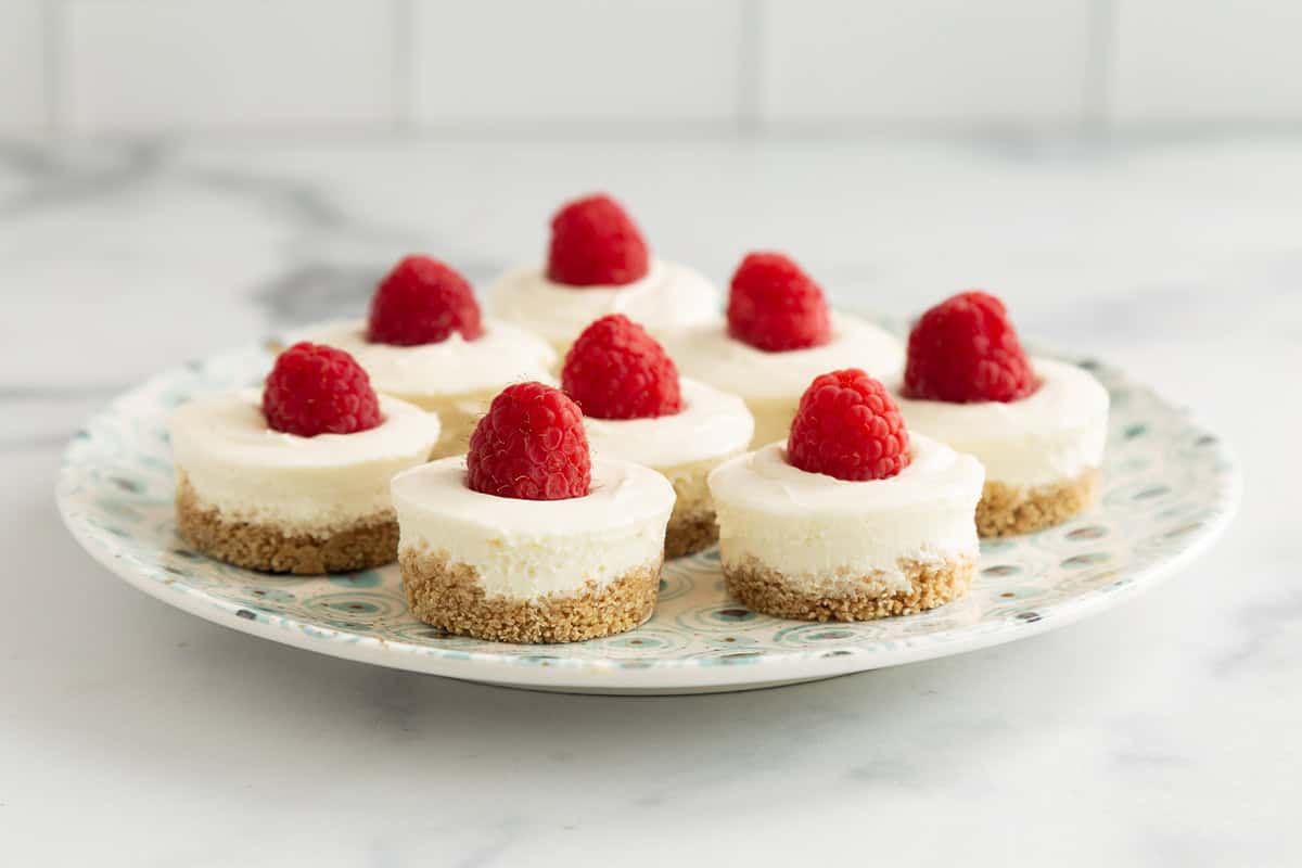 I bocconcini di cheesecake senza cottura in 5 minuti sono il dessert estivo perfetto per tutta la famiglia (a basso contenuto di zuccheri aggiunti e ad alto contenuto proteico).