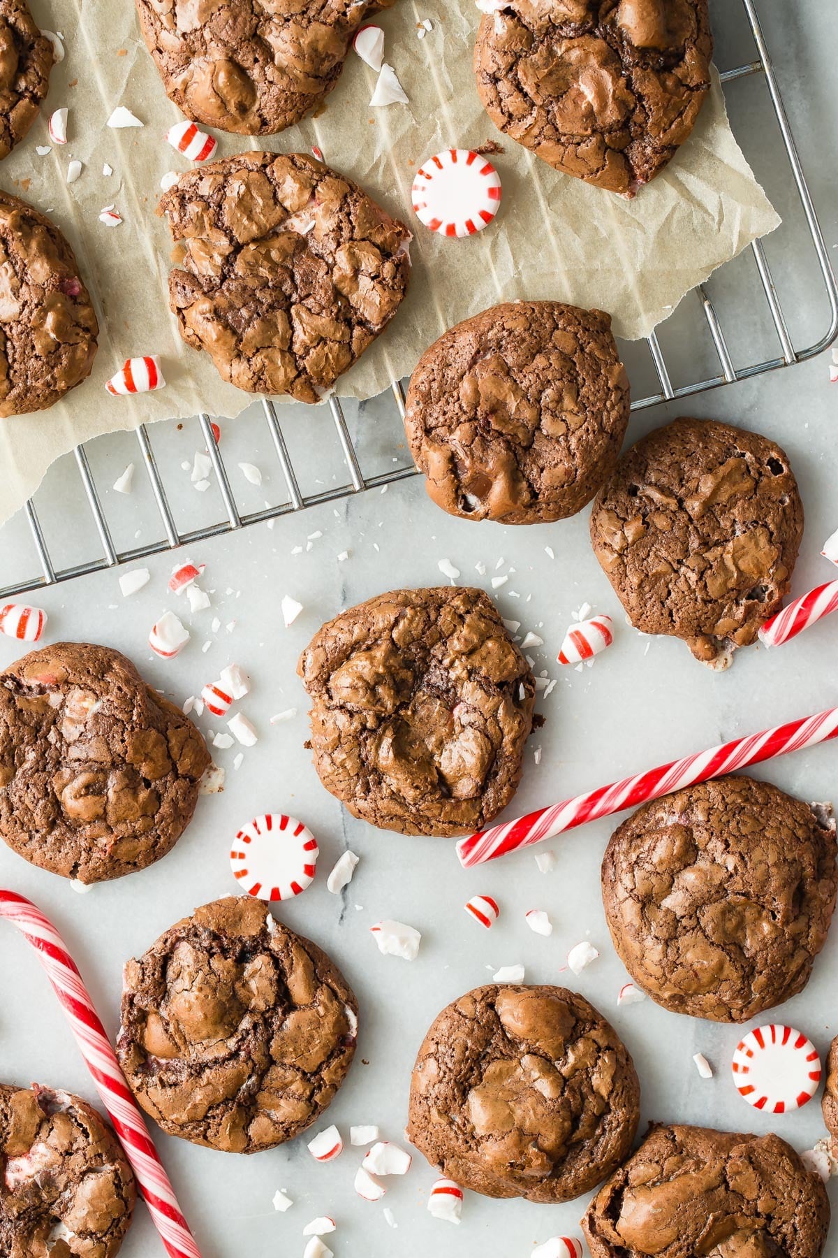 Brookies alla menta piperita (biscotti brownie)