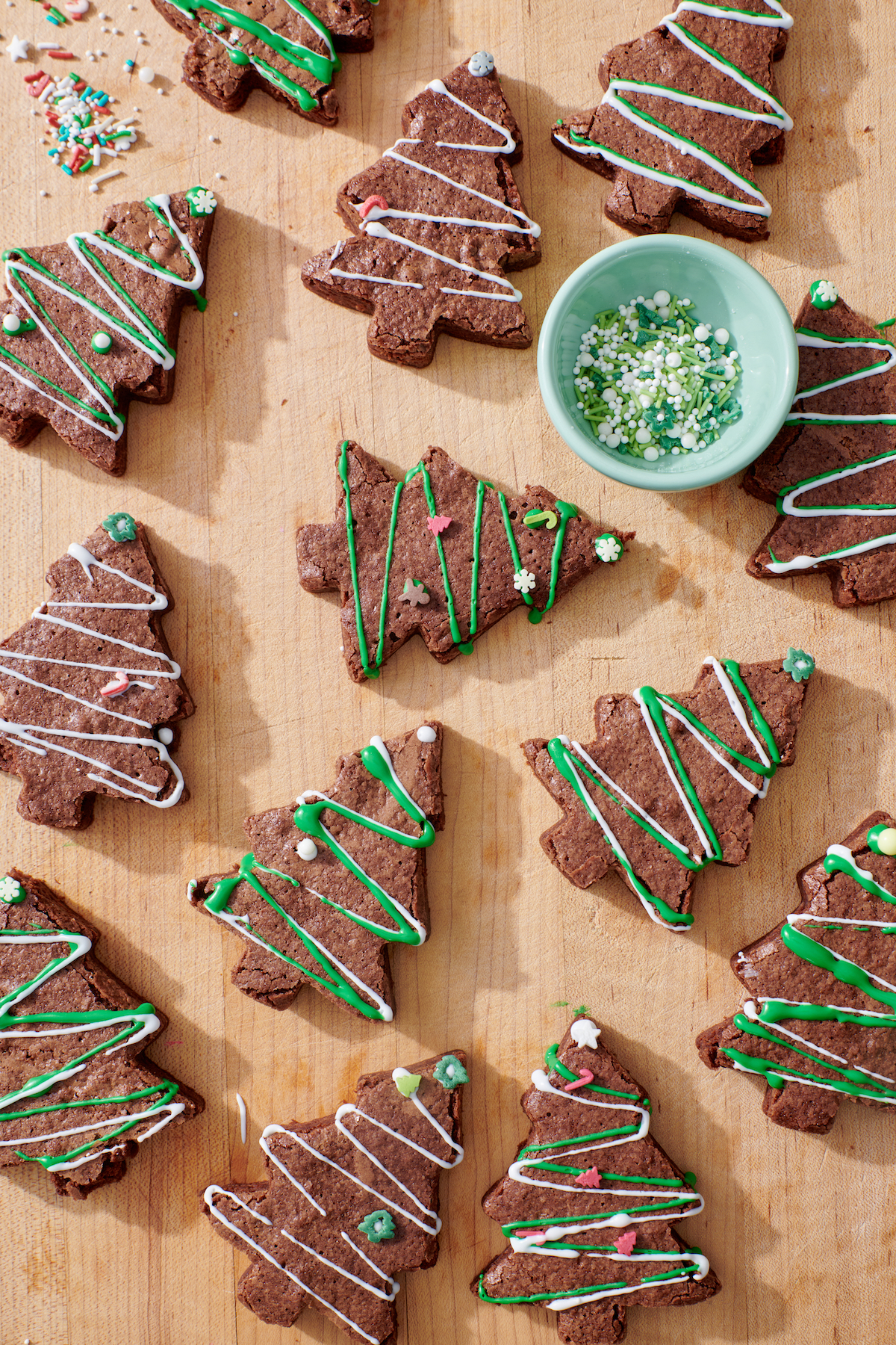 Brownies dell'albero di Natale