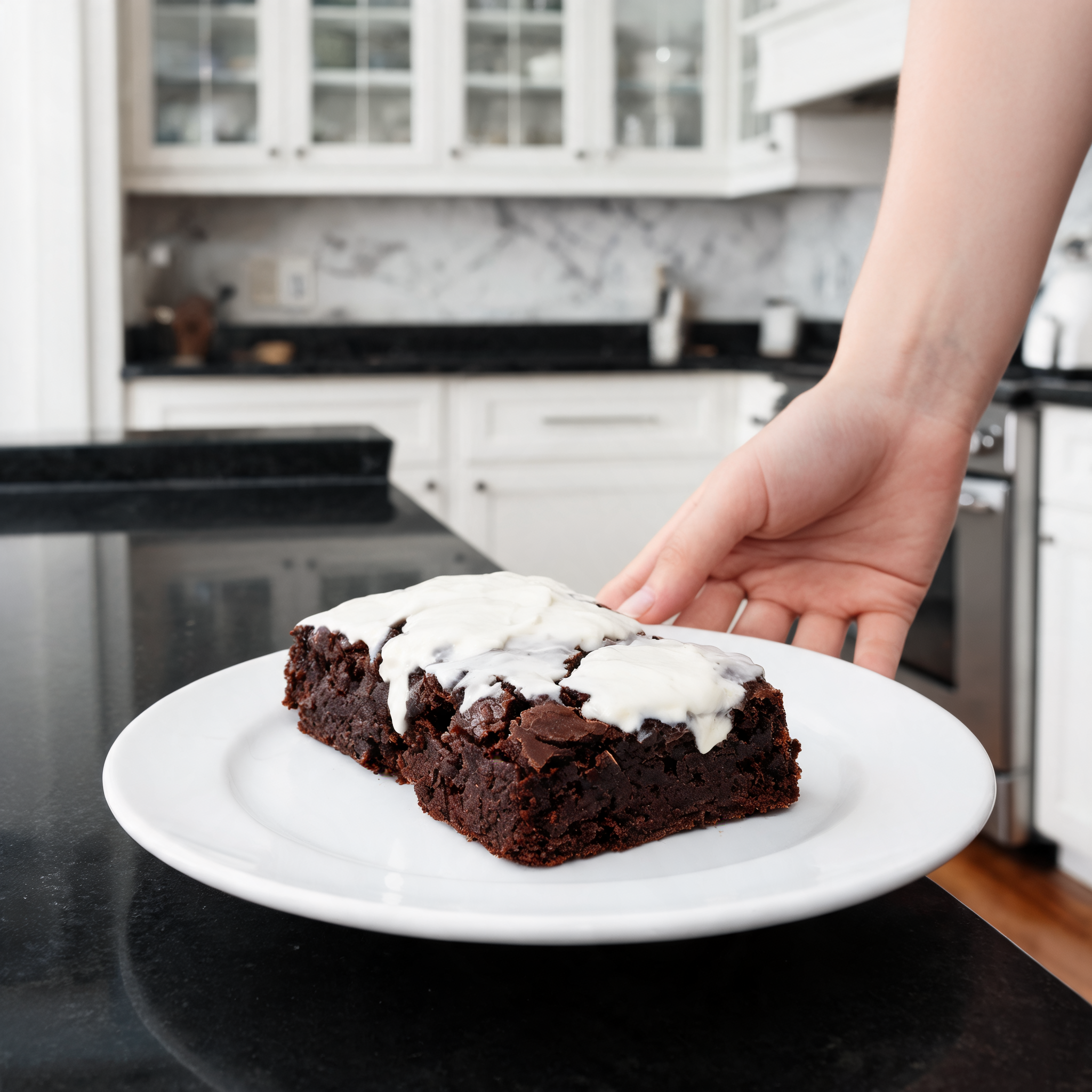 Brownies al Cioccolato con Glassa allo Yogurt