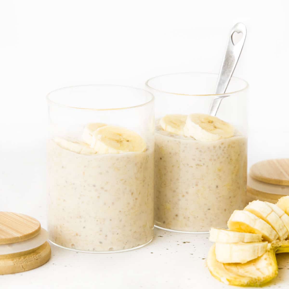 Budino alla banana e chia (facile e veloce)
