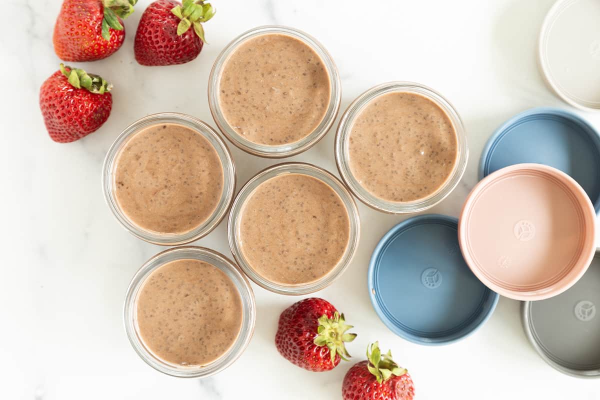 Budino cremoso al cioccolato e chia
