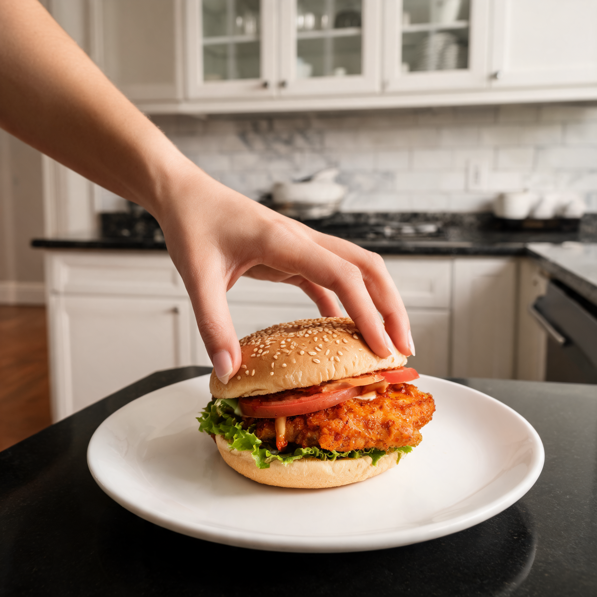 Burger di Pollo Piccante Fatto in Casa - Proteico e Leggero