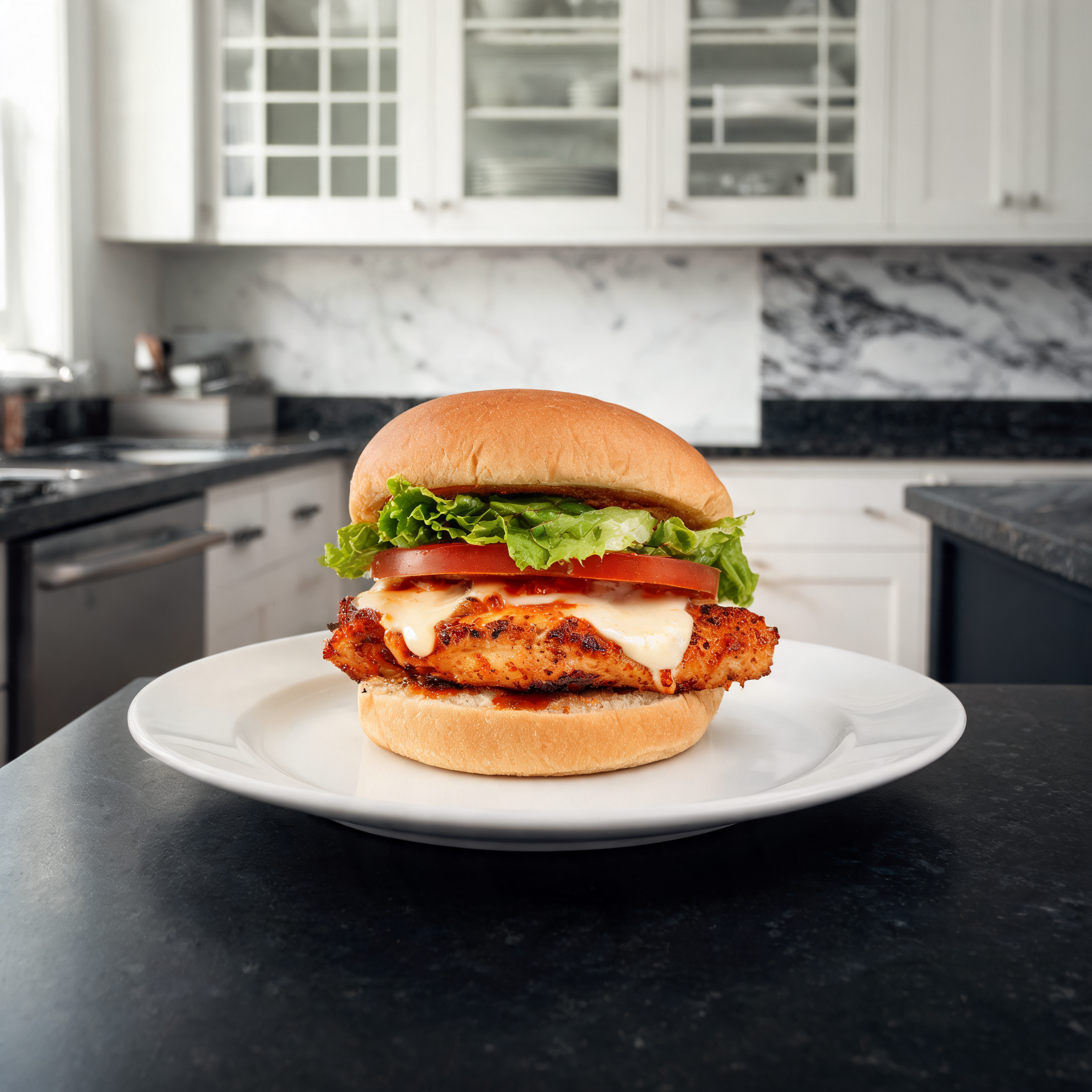Burger di Pollo Piccante Fatto in Casa - La Versione Fit