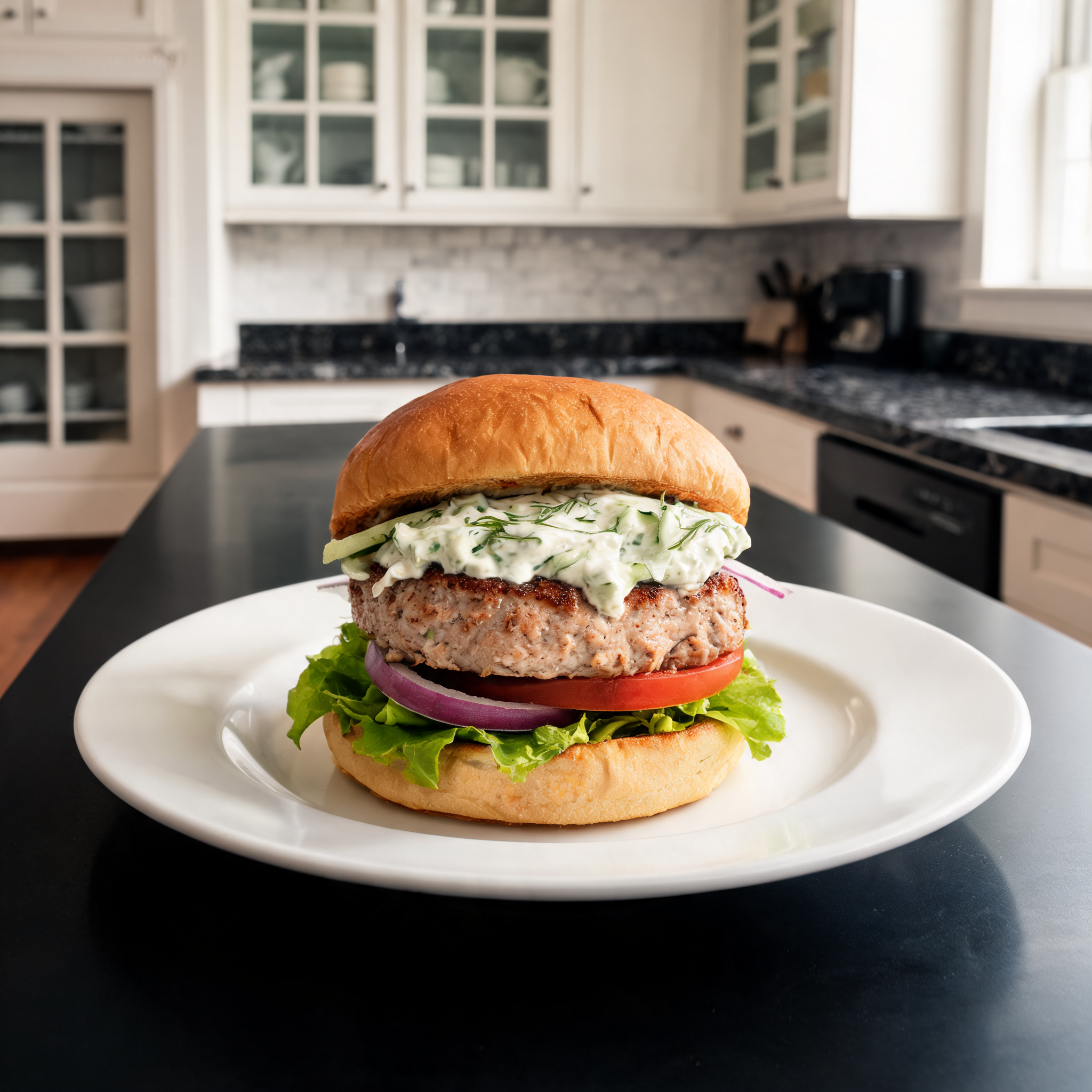 Burger di Tacchino con Salsa Tzatziki - Fit e Gustoso