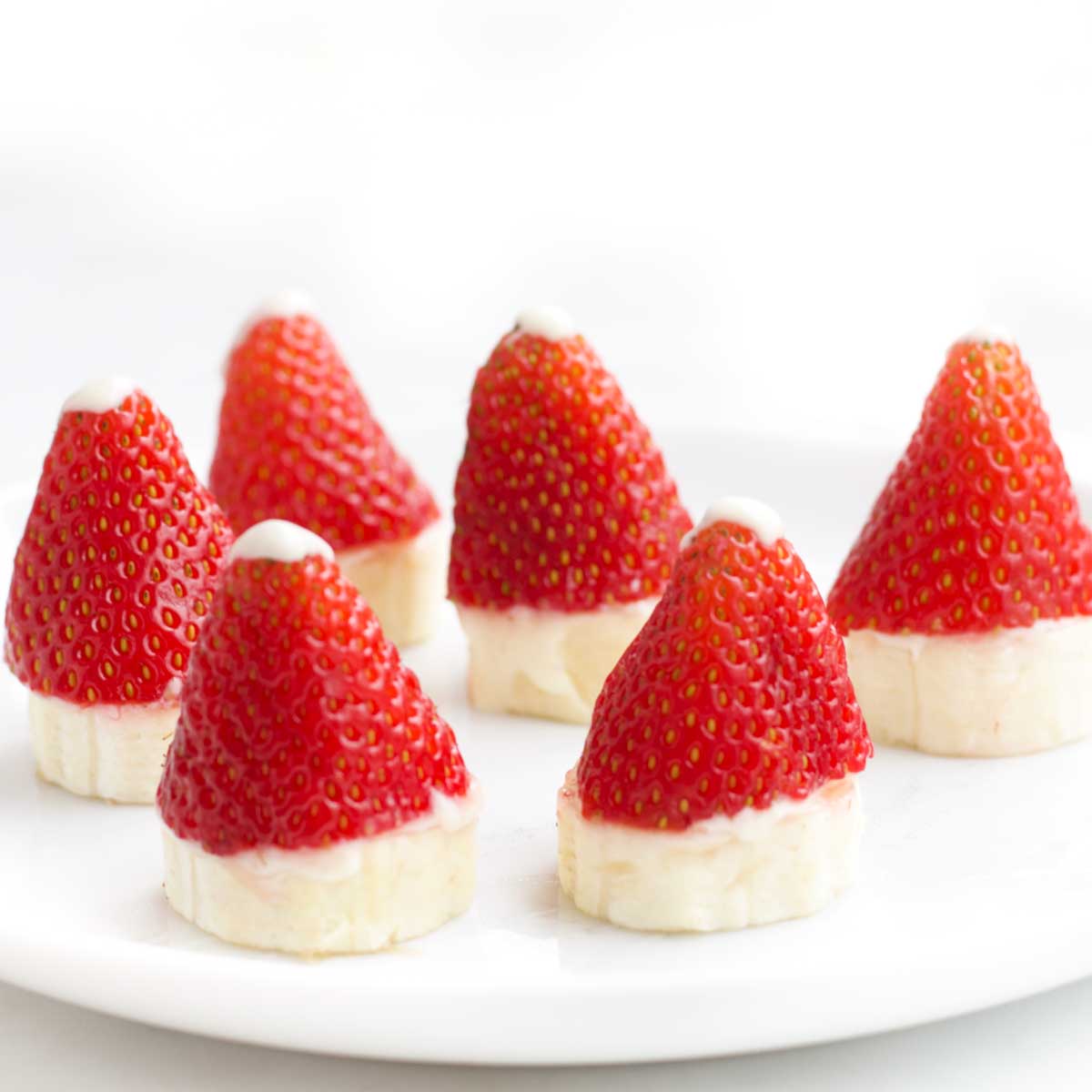 Cappelli di Babbo Natale alla fragola
