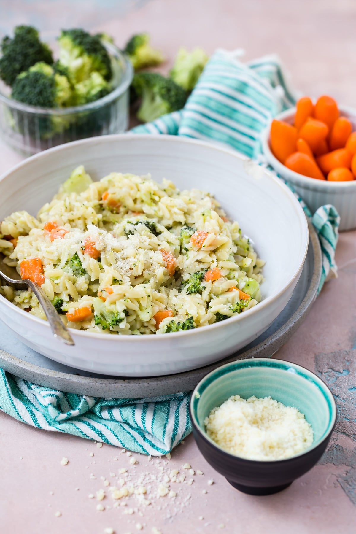 Carote, Broccoli e Formaggio Orzo