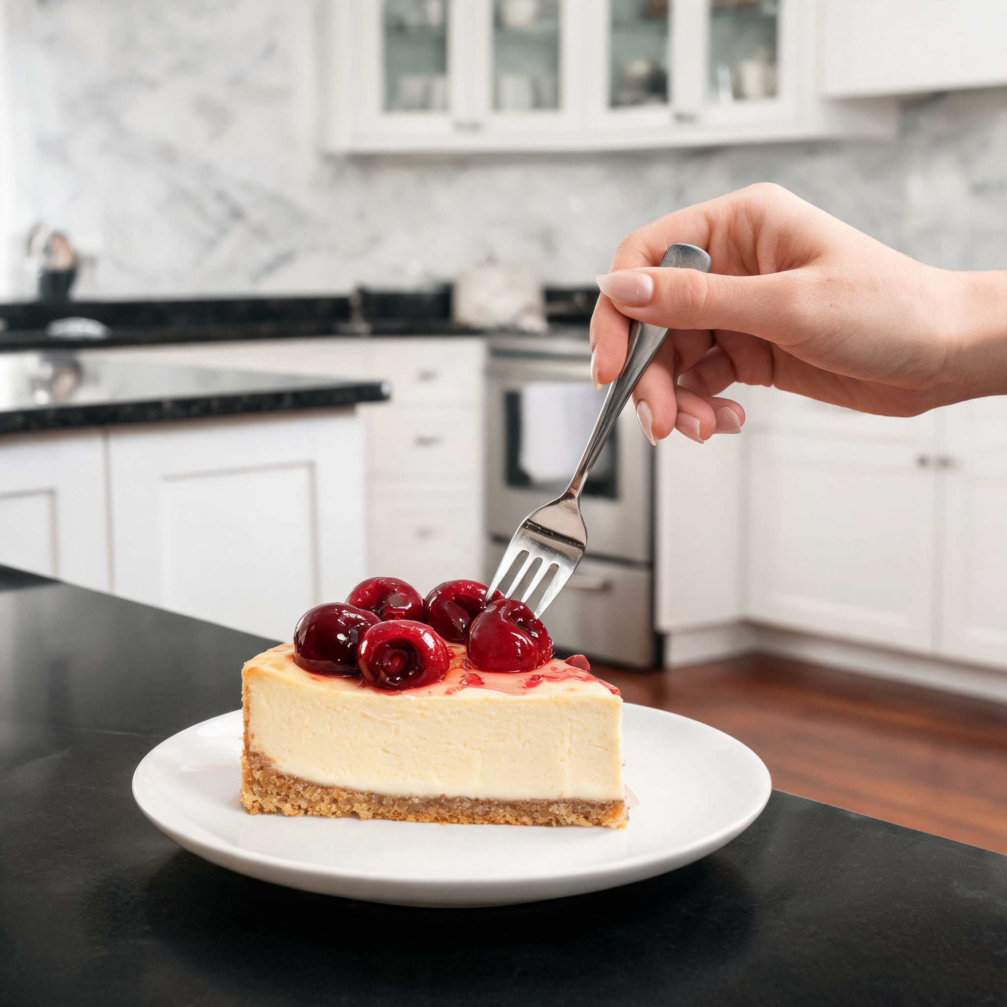 Cheesecake alle Ciliegie Proteica - Ricetta Senza Forno