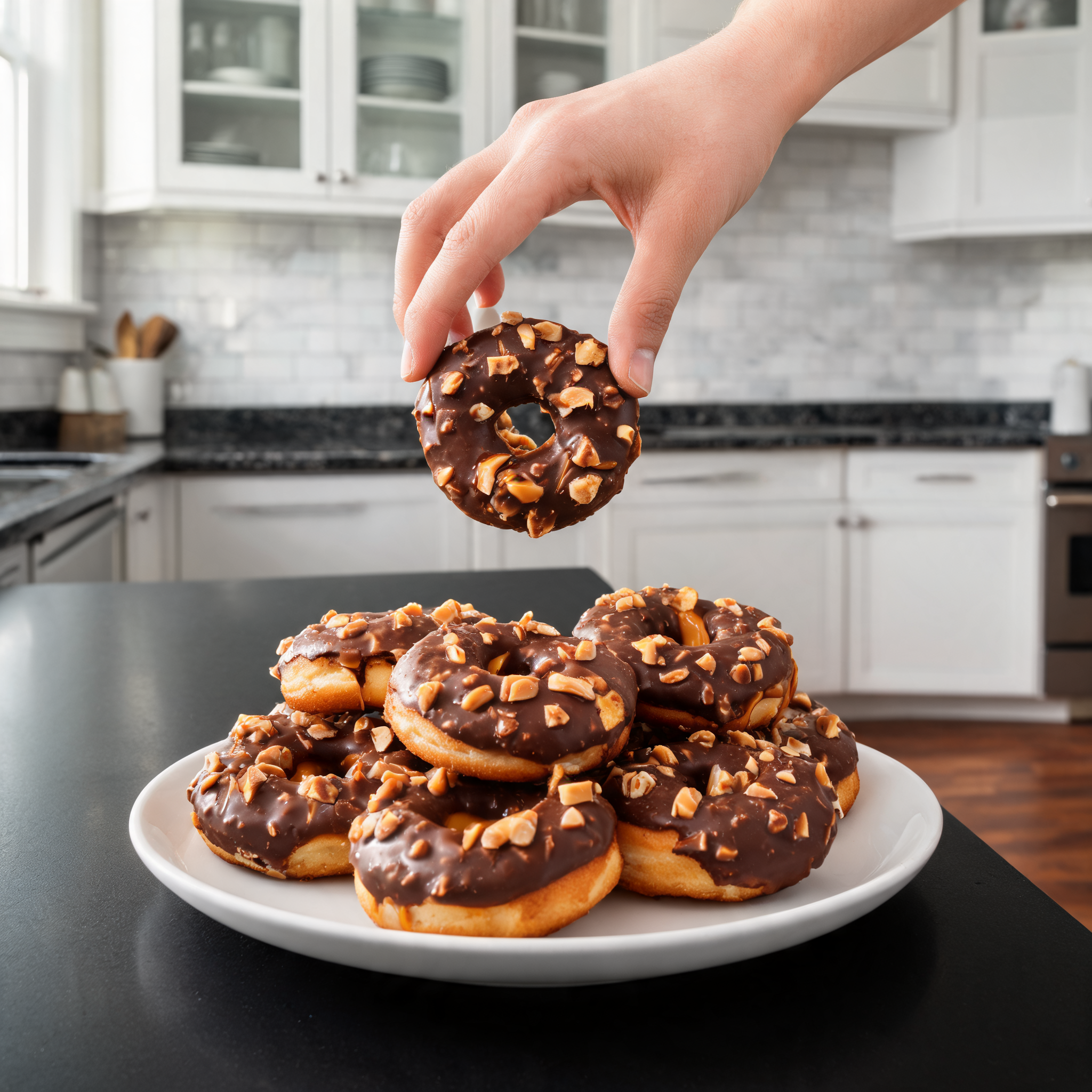 Ciambelle Snickers Proteiche - Solo 85 Calorie!