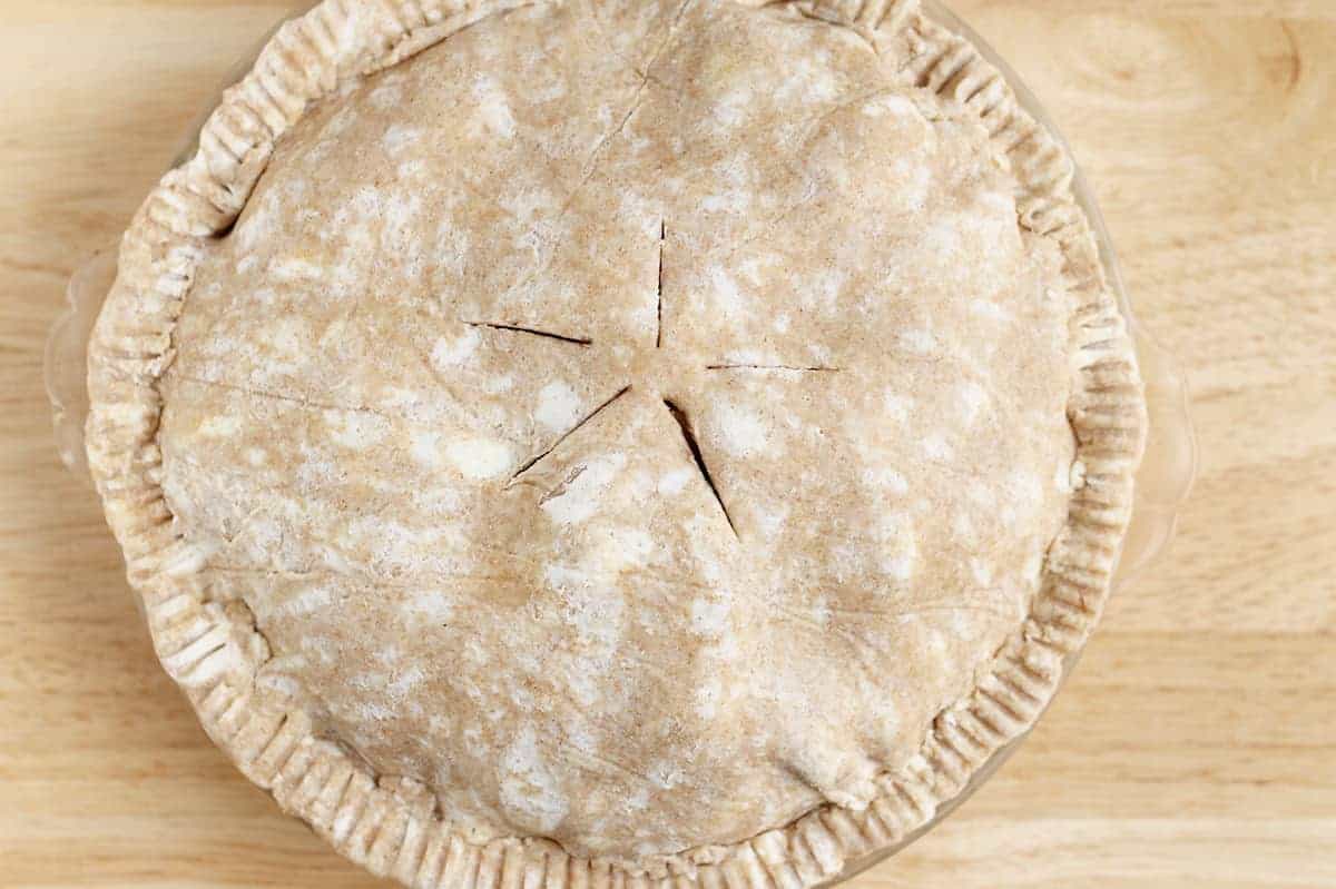 Crosta per torta integrale facile (per torte a doppia crosta)