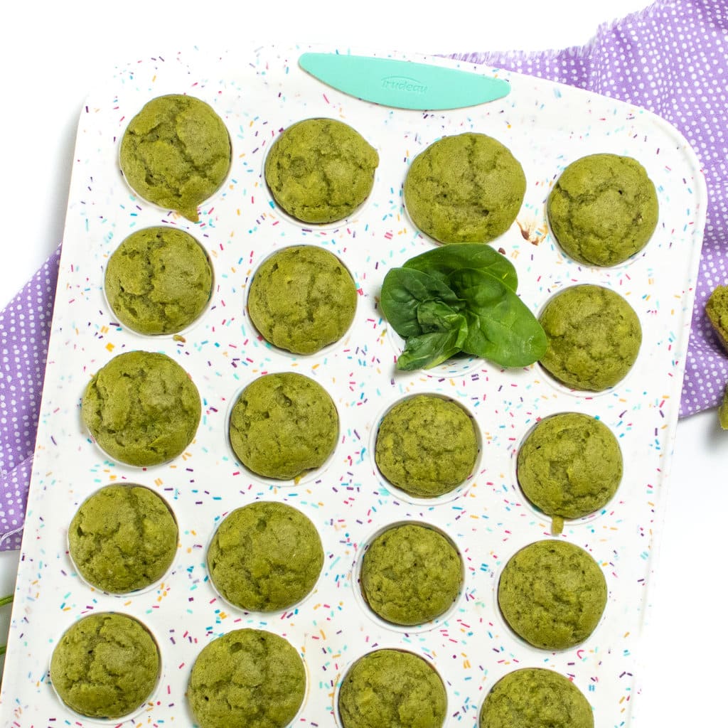 Muffin agli spinaci richiesti dai bambini (fatti con salsa di mele)