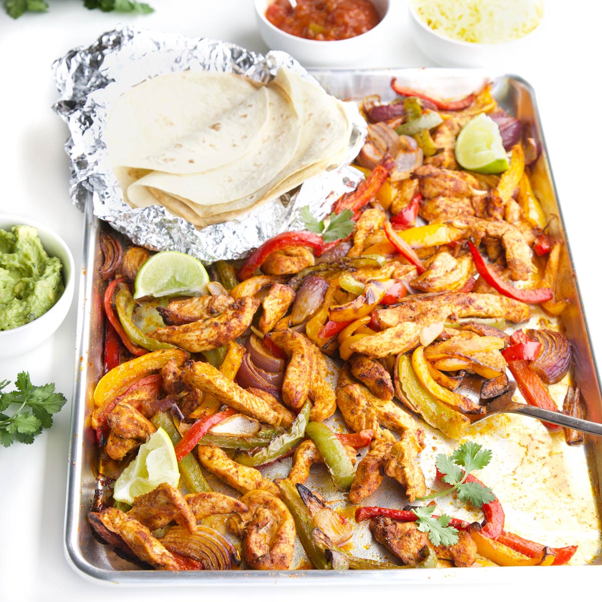 Fajitas di pollo al forno