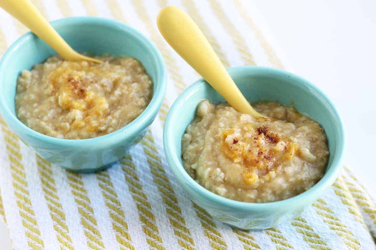 Farina d'avena con zucca butternut