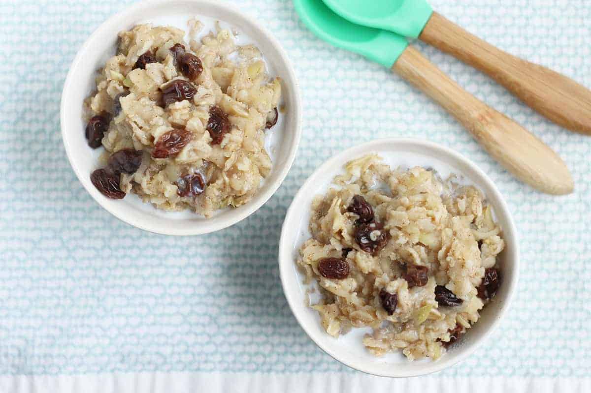 Farina d'avena facile con uvetta