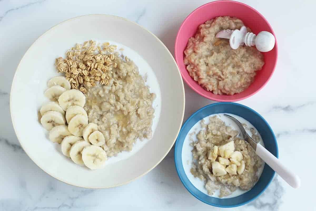 Farina d'avena semplice per pane alla banana (da condividere con i bambini)