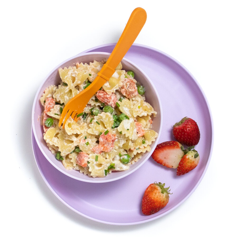 Pasta al salmone con piselli preferita dalla famiglia