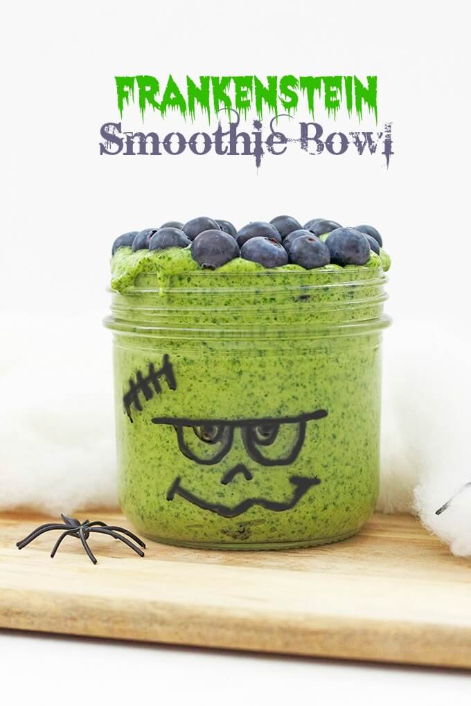 Frankenstein Smoothie Bowl - Sana colazione di Halloween