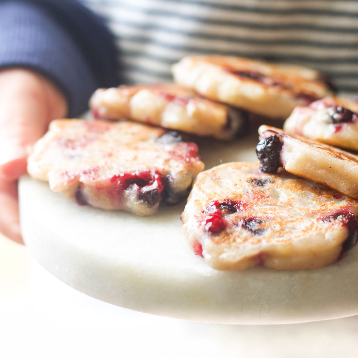Frittelle Di Banana E Mirtilli