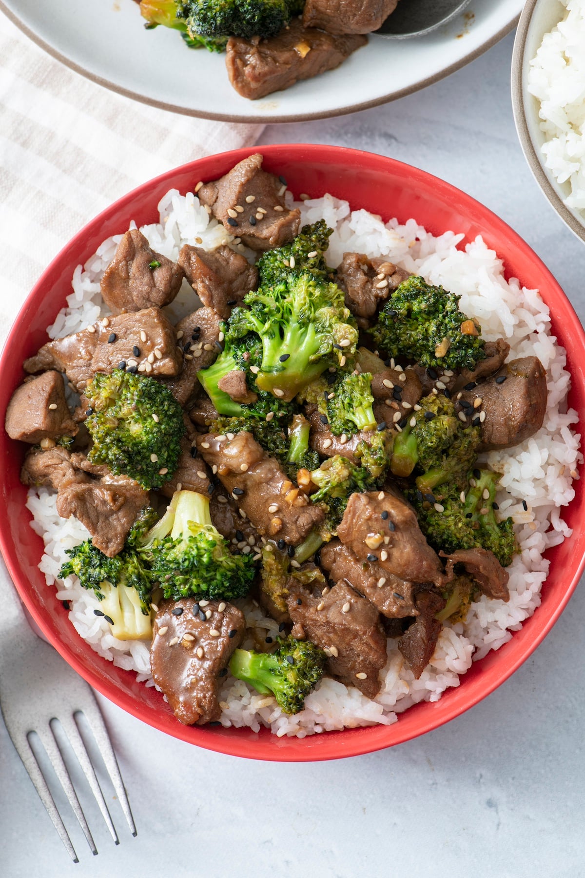 Frittura di manzo e broccoli