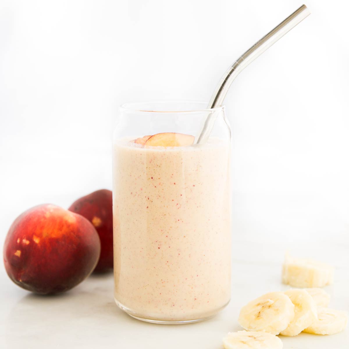 Frullato di banane e pesche