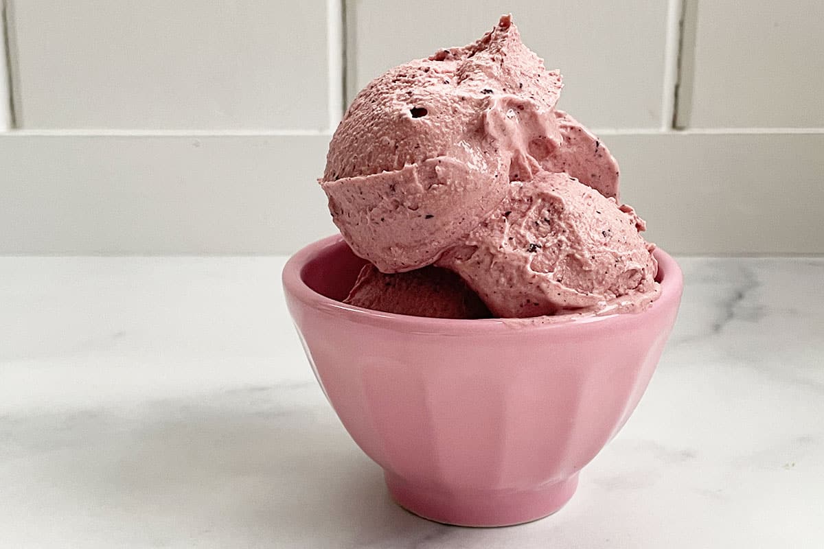 Gelato ai mirtilli (senza zangola)