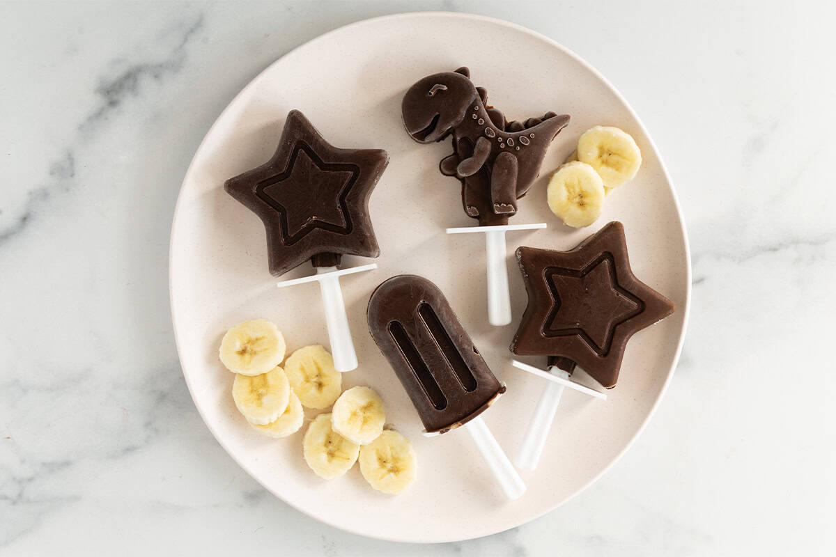 Ghiaccioli Di Banana E Cioccolato
