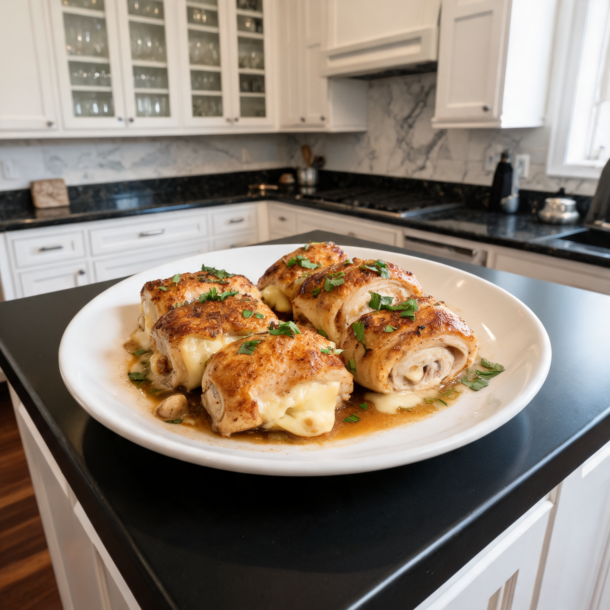 Involtini di Pollo al Formaggio e Aglio Proteici