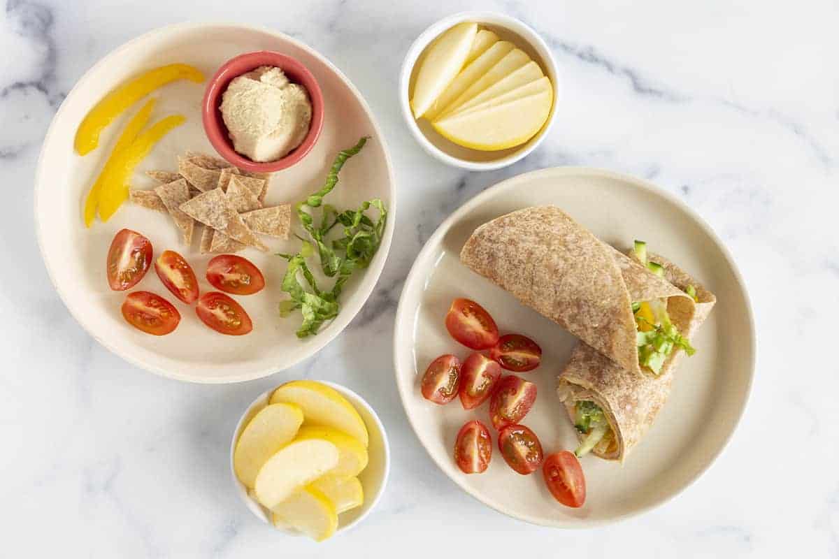 Involtini Vegetariani di Hummus (da condividere con i bambini)