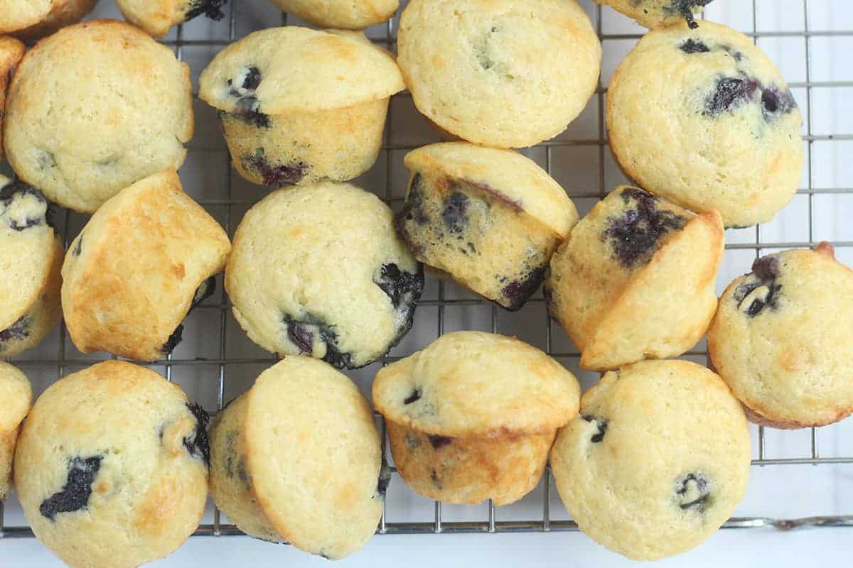 Mini muffin ai mirtilli preferiti