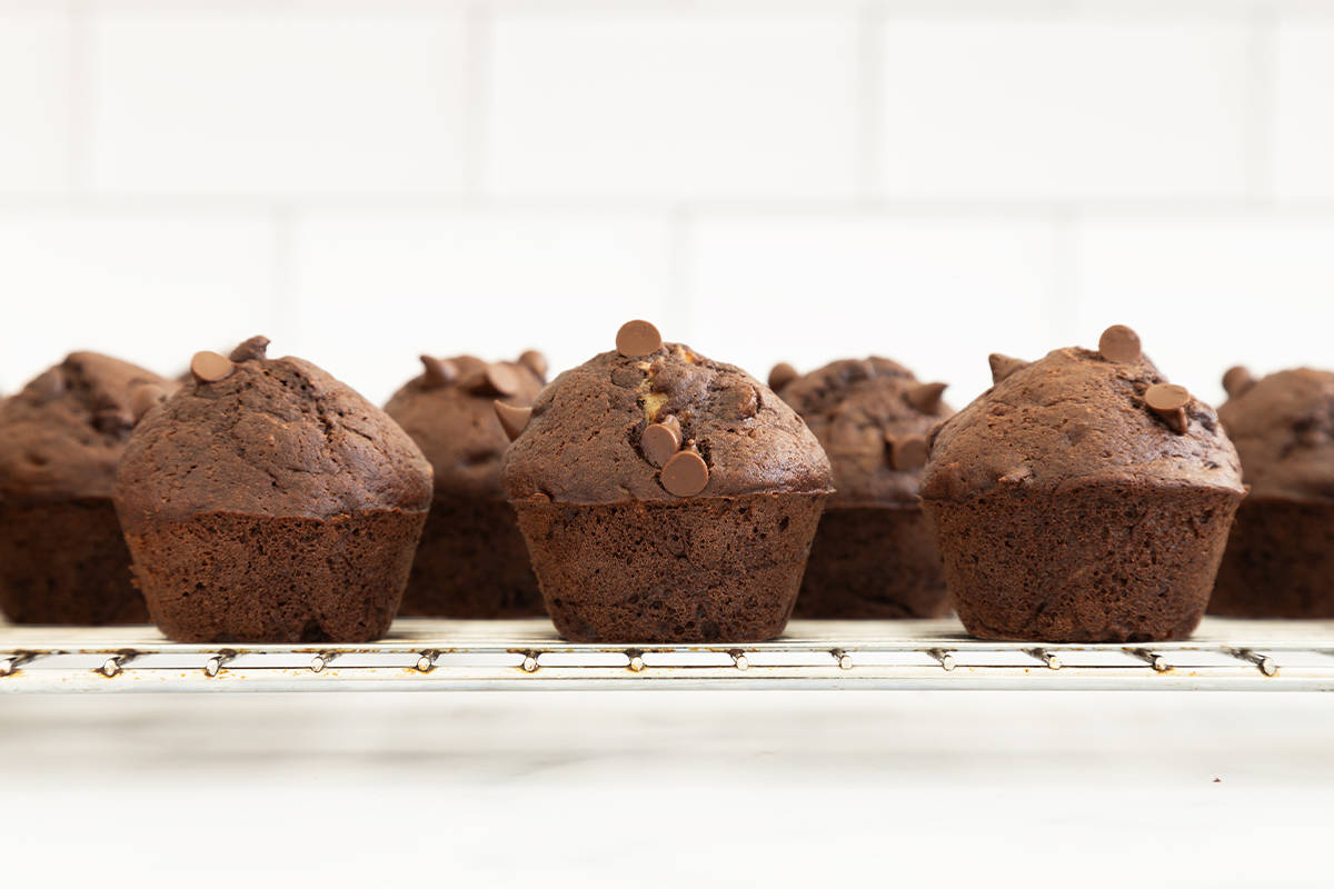 Muffin al cioccolato e banana preferiti