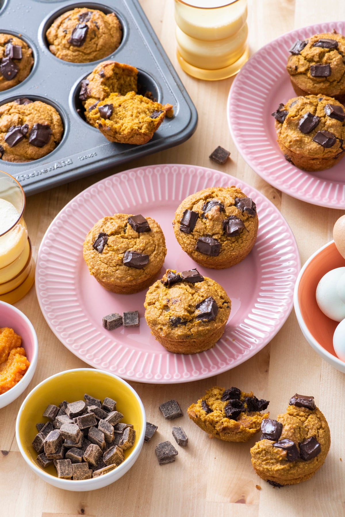 Muffin al cioccolato e zucca senza farina