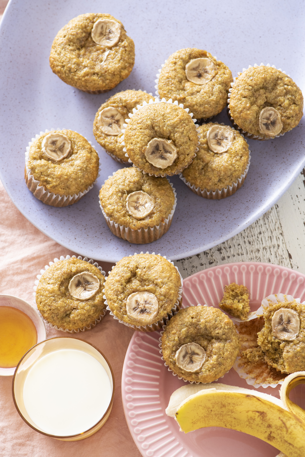 Muffin al germe di grano e banane
