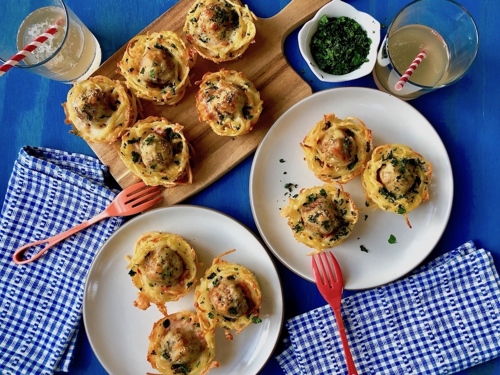 Muffin di spaghetti e polpette