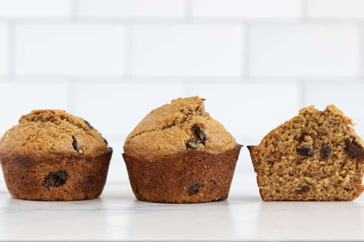 Muffin preferiti con crusca e uvetta