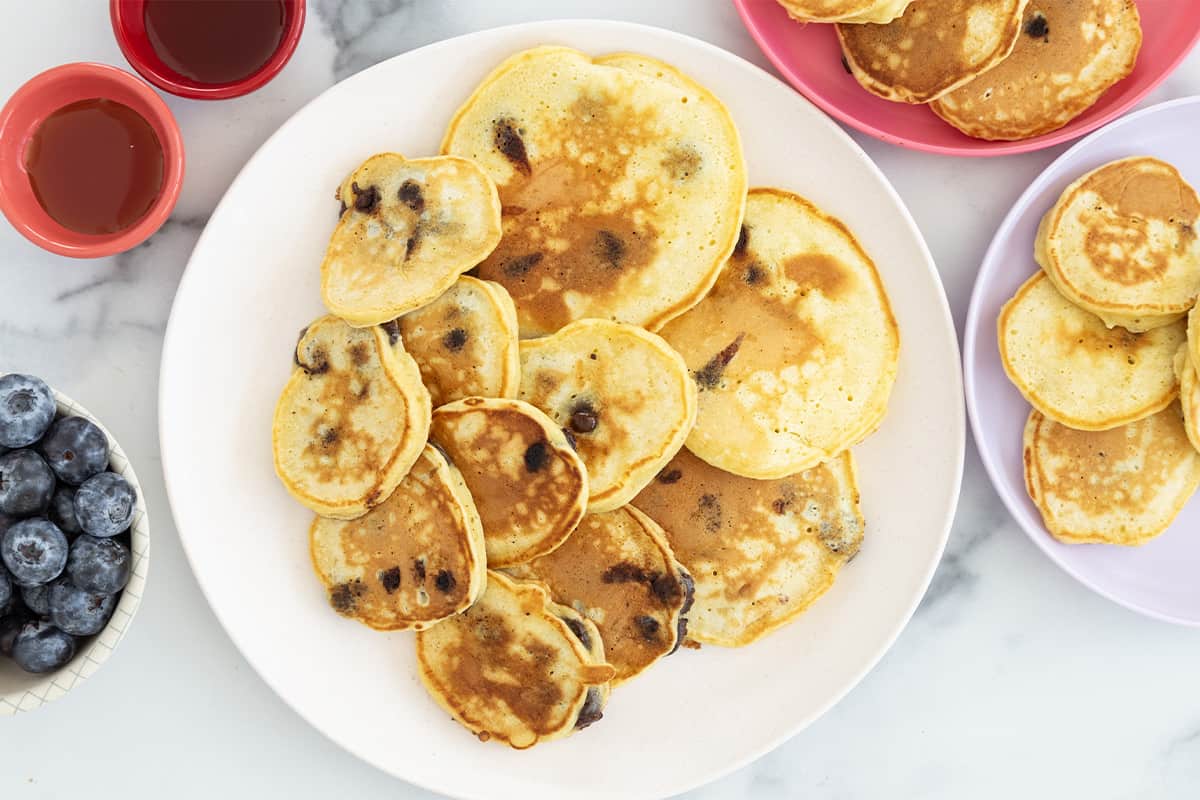 Pancake con gocce di cioccolato preferiti