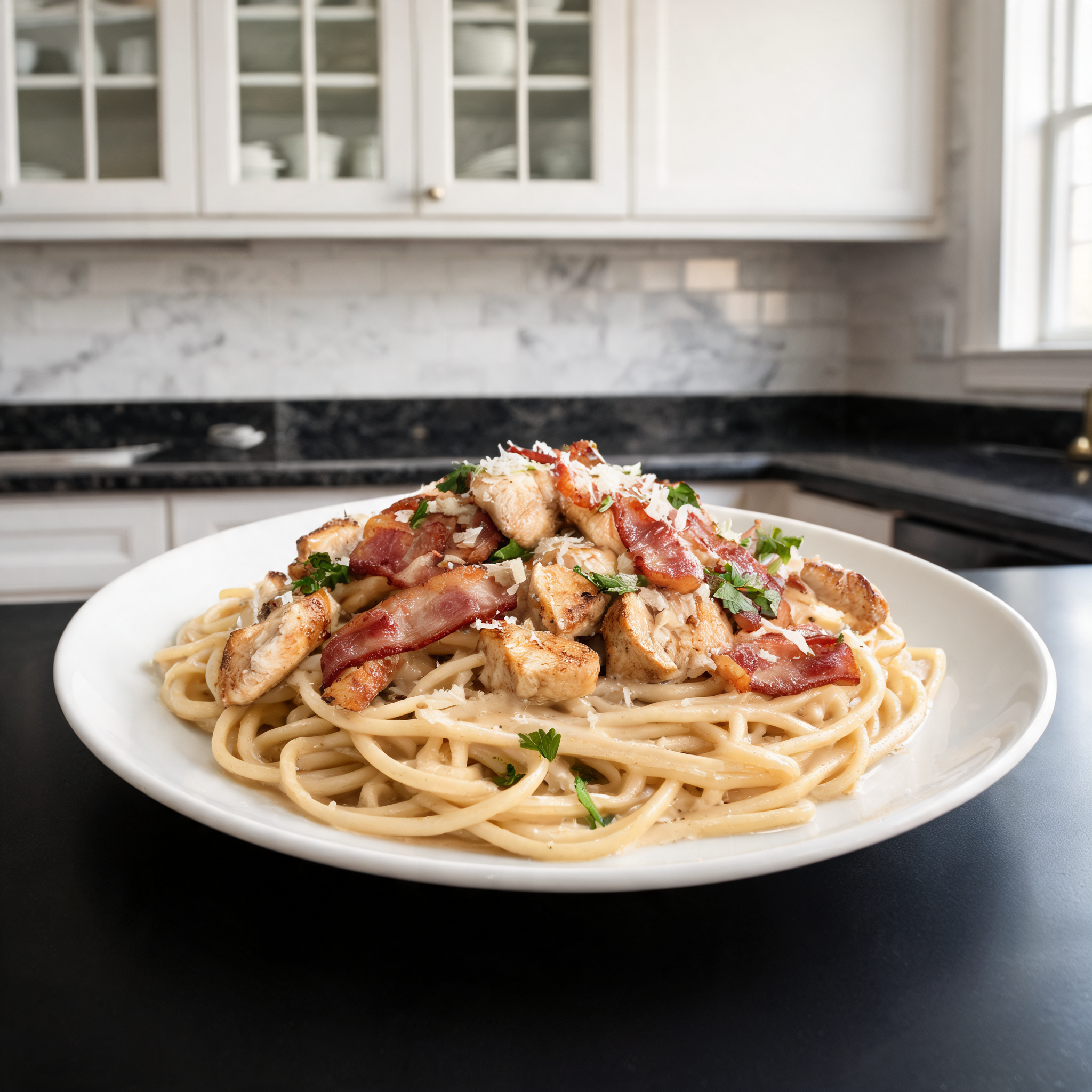 Pasta al Bacon e Pollo Cremoso - La Ricetta Proteica che Ti Farà Impazzire