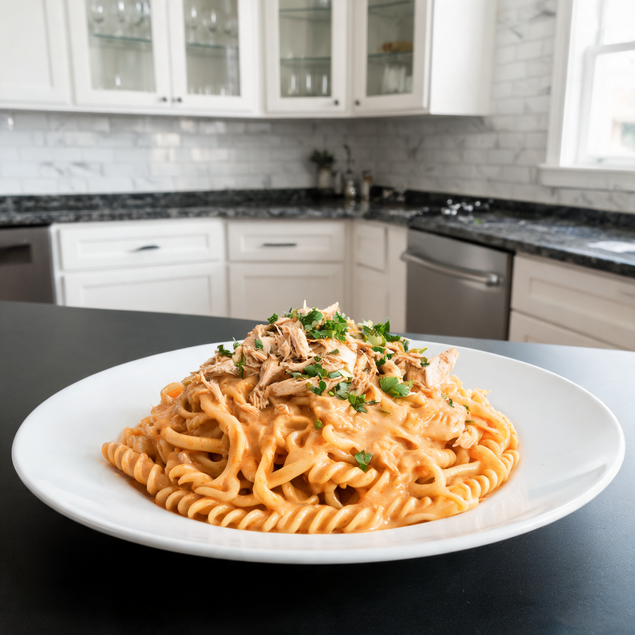 Pasta al Buffalo Chicken Cremosa - La Ricetta Proteica che Ti Farà Impazzire