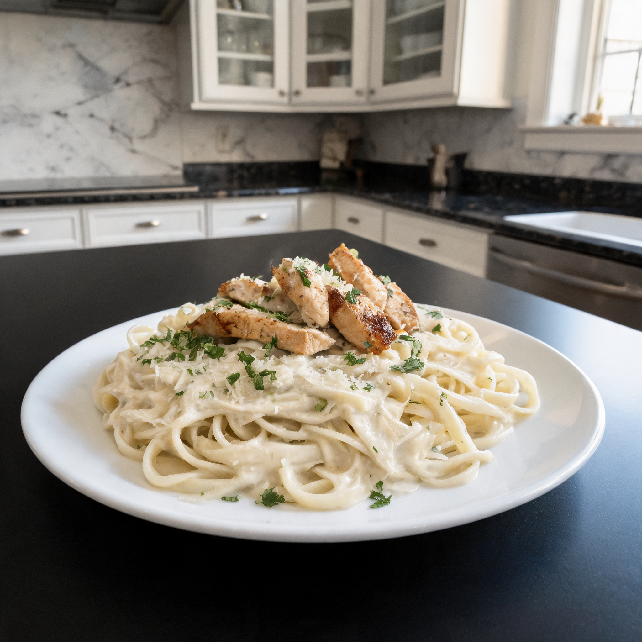 Pasta Alfredo al Pollo Muscoloso - 8 Porzioni Proteiche
