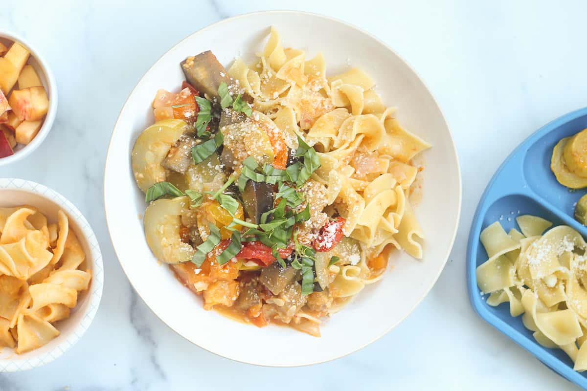 Pasta Ratatouille facile da condividere con i bambini