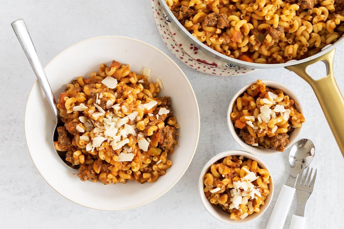 Pasta semplice con carne macinata