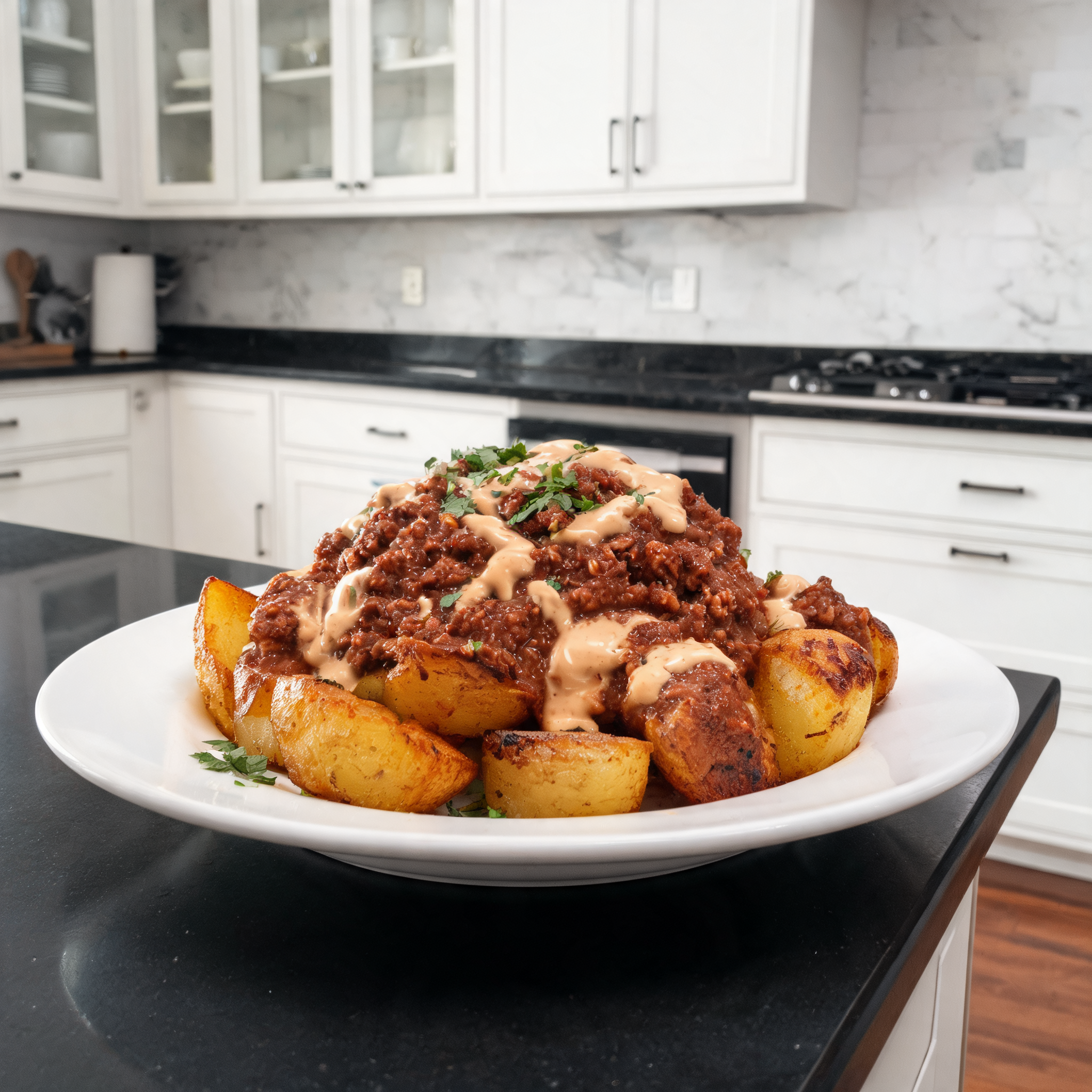 Patatone al Forno con Ragù di Manzo e Salsa Big Mac