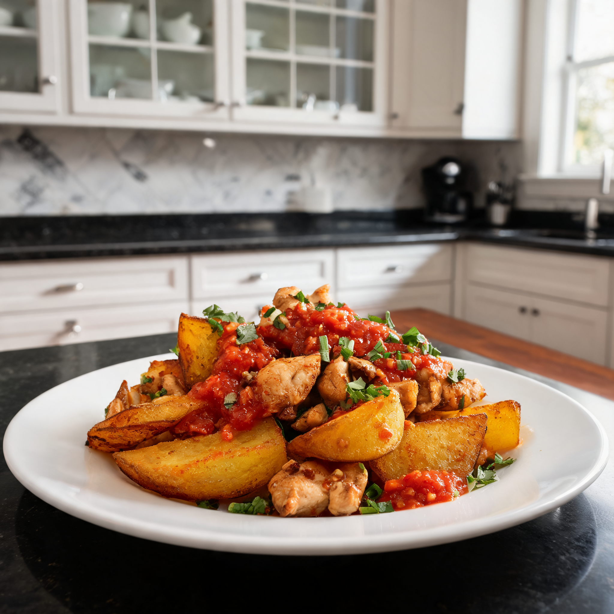 Patatone Proteica con Pollo e Salsa Piccante