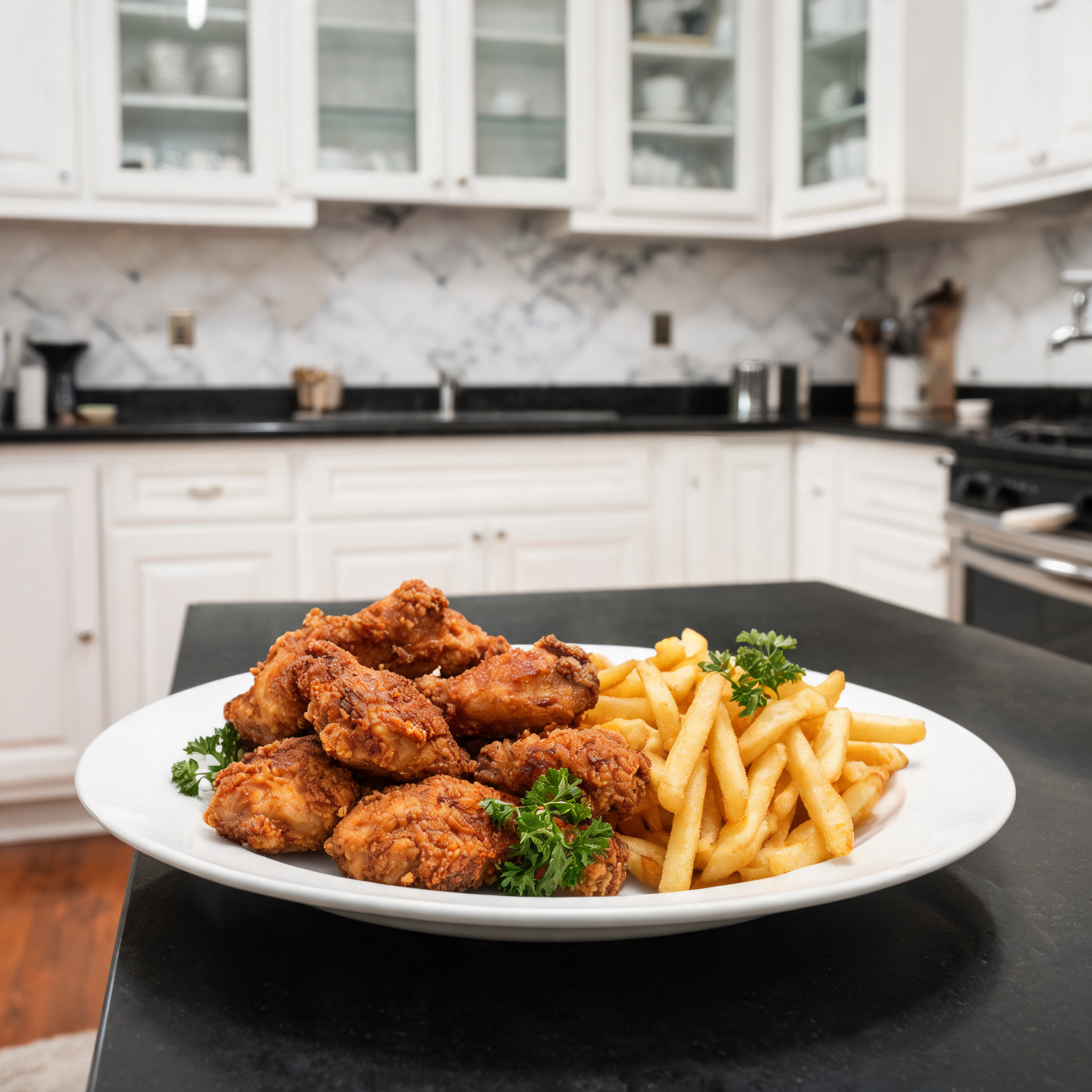 Pepite di Pollo Proteiche Fatte in Casa con Patatine Croccanti